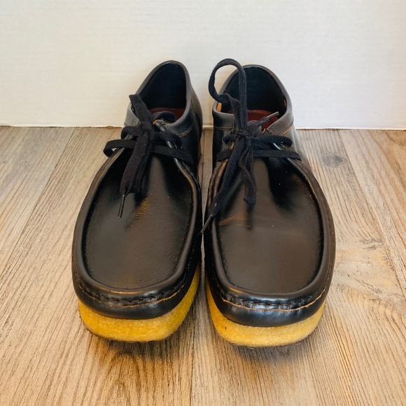 Clarks Originals Wallabees Mens Black Oiled Leather Shoes, 8.5 M.